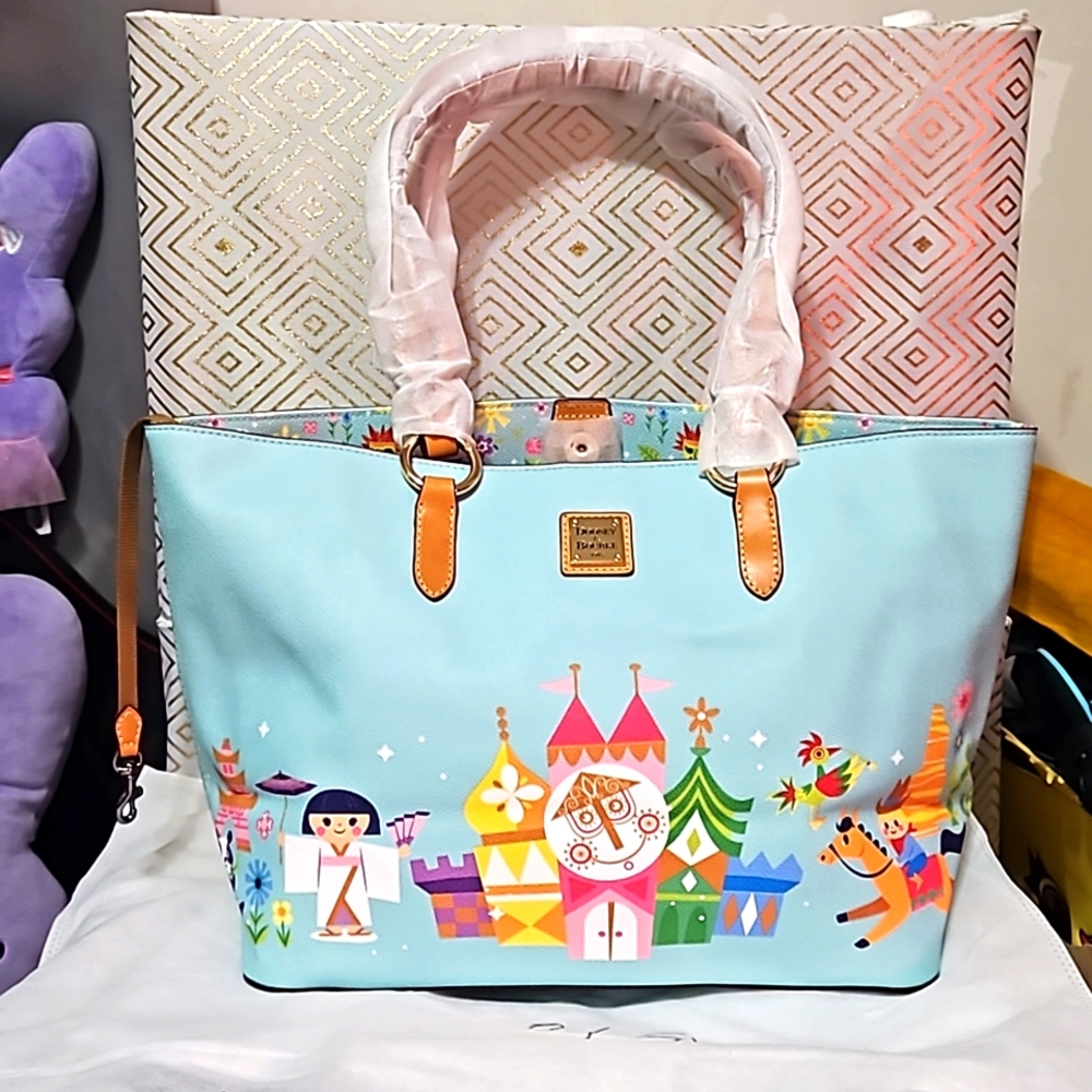 Disney Dooney and Bourke It's a Small World After All Tote Bag
